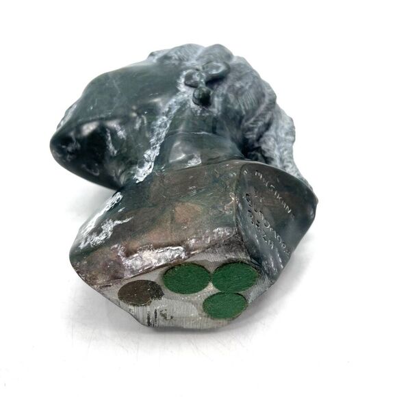 African Shona Girl Carved Verdite Statue Musikana by Reza Gladmore Zimbabwe - Picture 5 of 6